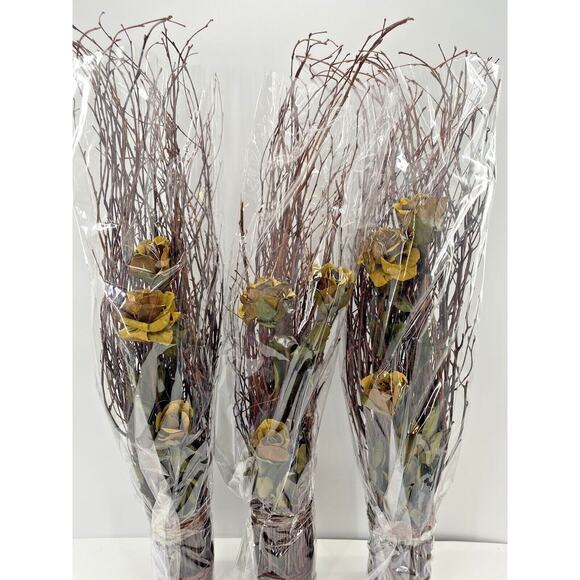 Natural Dried Flowers Long Stem Twigs Bouquet Roses Crafts Weddings Home Decor - Picture 2 of 12